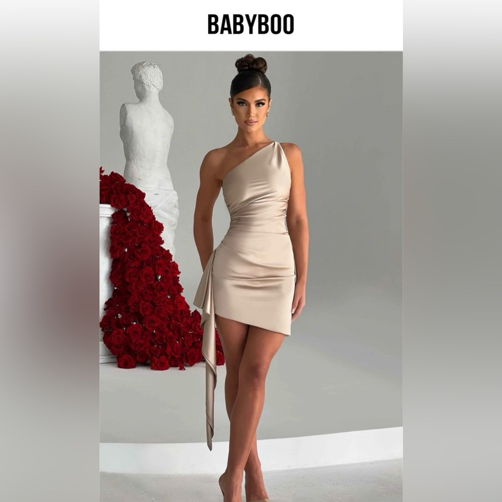 BABYBOO Avery Mini Dress Champagne Size XS